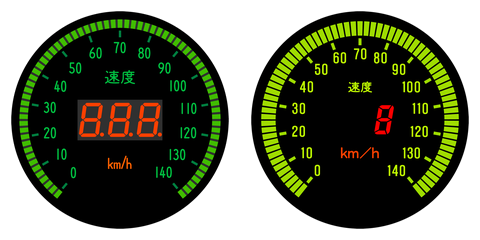 阪急車両のデジタル速度計