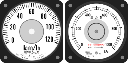 速度計・圧力計画像素材のサンプル