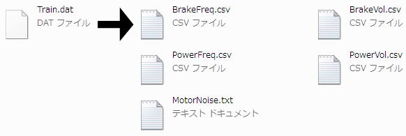 BVE2・4とBVE5のモータ音設定ファイルの違い